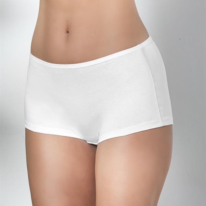 Pamuklu Boxer Külot Beyaz (Hediye Çantam2963)