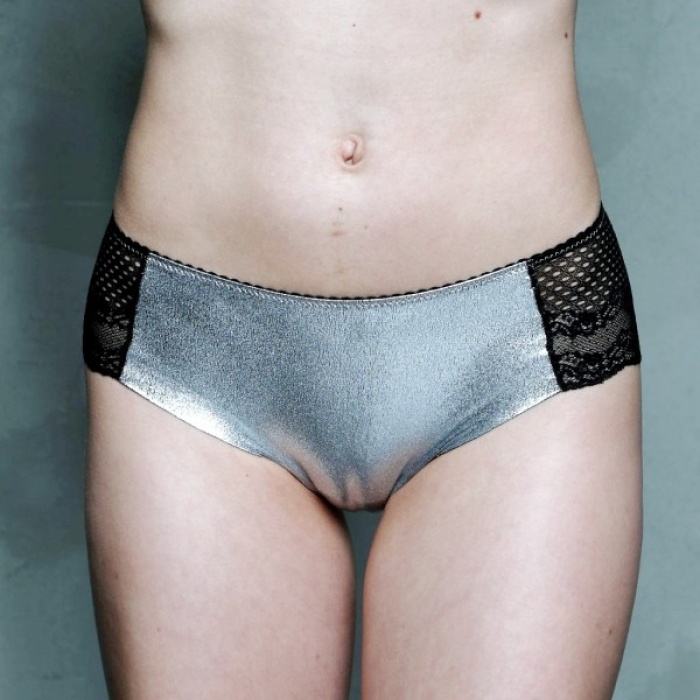 Moonlight 3004 Gümüş  Dantel Detaylı Slip Külot