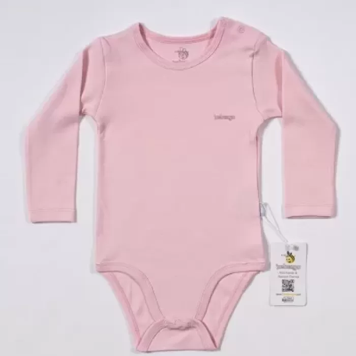 Basic Uzun Kol Yaş Body Pembe