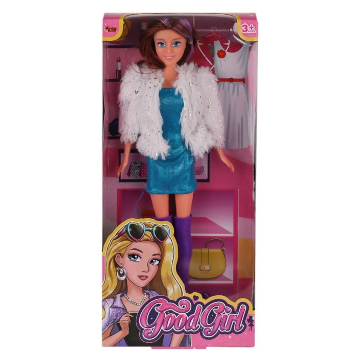 HediyeCantam WG-66770 Parlak Elbiseli Ceketli Bebek 29 cm -Vardem