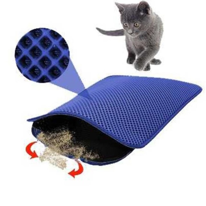 Kedi Tuvalet Önü Kum Toplayıcı Temizleyici Elekli Gri Paspas (4172)