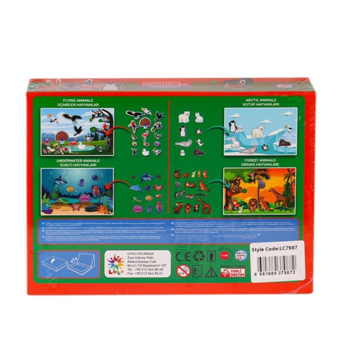 Nessiworld LC7987 Manyetik Aktivite Hayvanlar -Laçokids