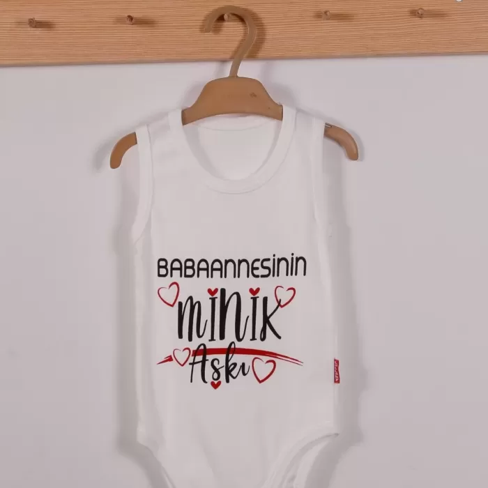 Babannesinin Minik Aşkı Desenli Askılı Unisex Body