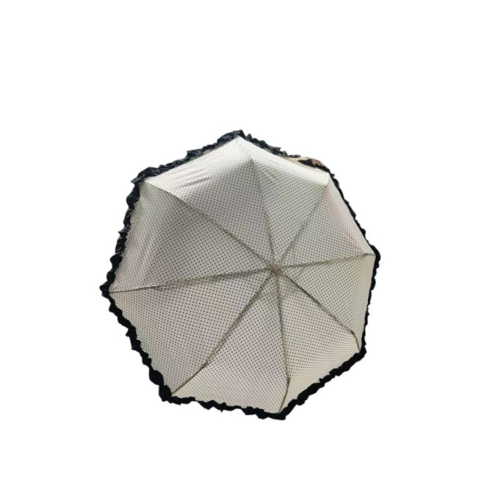 Nessiworld TK-3665 Katlanır Otomatik Şemsiye 8 Telli Desenli Fırfırlı