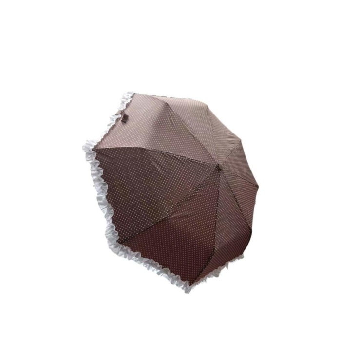 Nessiworld TK-3665 Katlanır Otomatik Şemsiye 8 Telli Desenli Fırfırlı