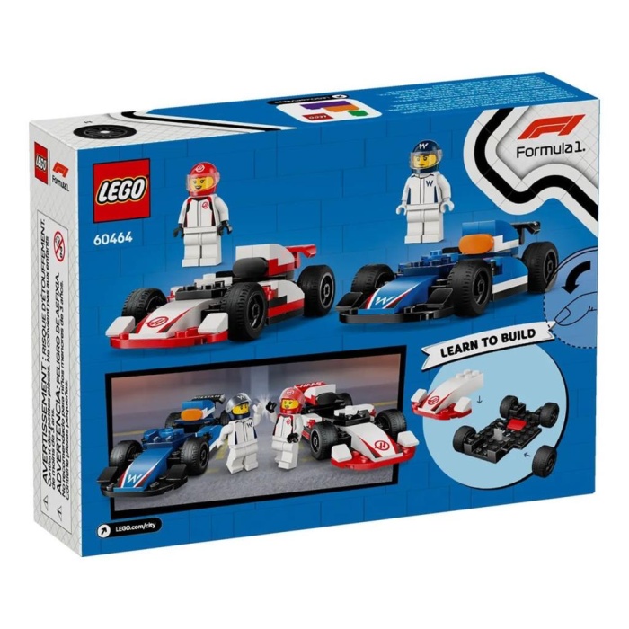 Nessiworld 60464 Lego City F1 Williams Racing ve Haas F1 Yarış Arabaları 92 parça +4 yaş