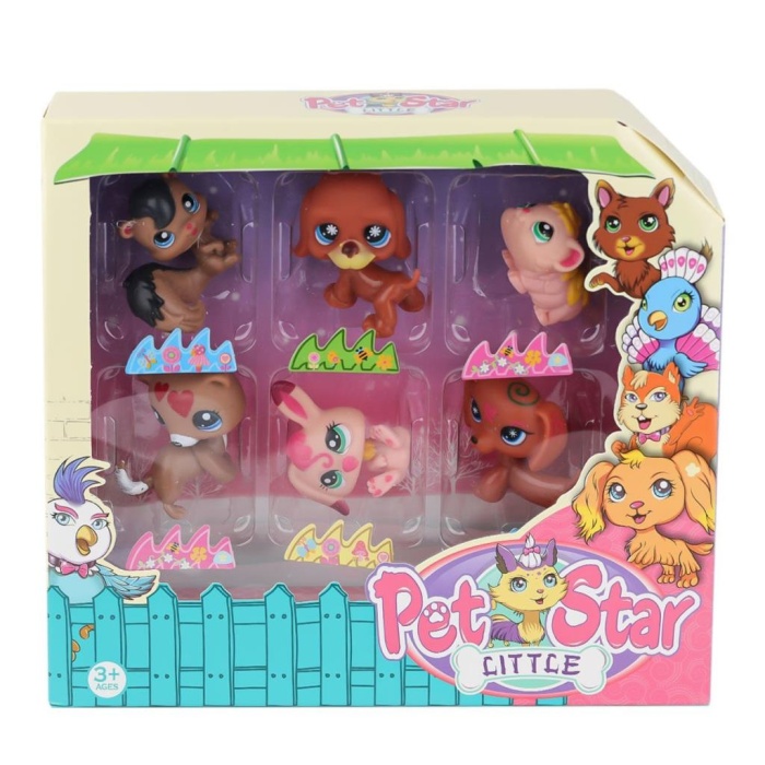 NessiWorld KZL-3046A2 Pet Star 6lı Miniş Seti -Kızılkaya Oyuncak