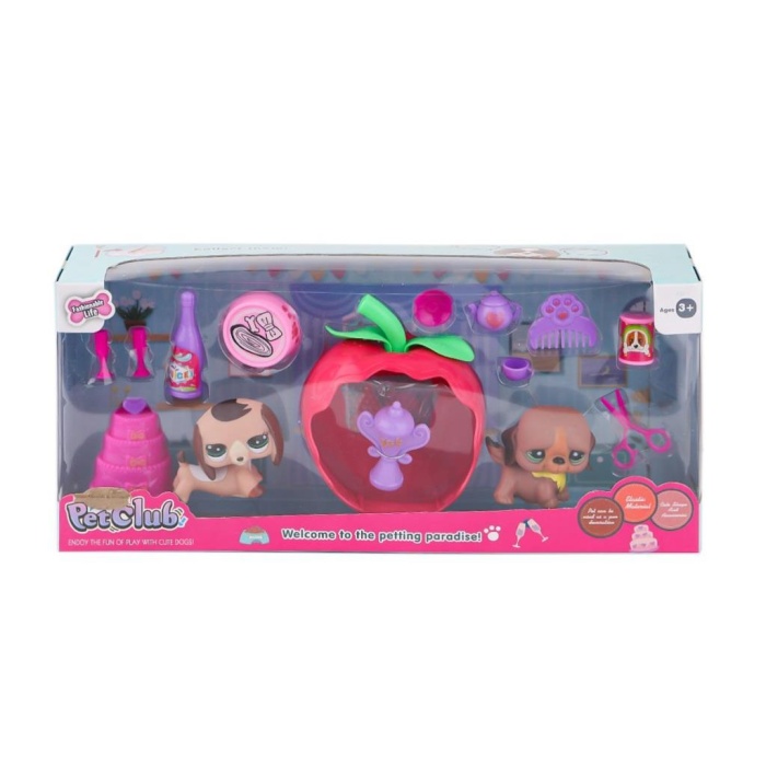 Nessiworld KZL-CL2104 1-2  Elmalı Pet Star Pasta Aksesuarlı -Kızılkaya Oyuncak