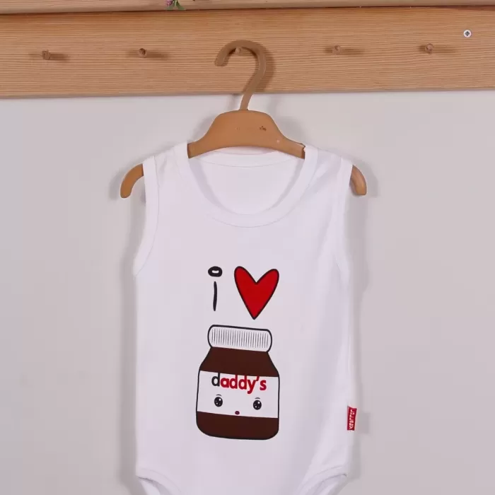 Daddys Cikolata Desenli Askılı Unisex Body