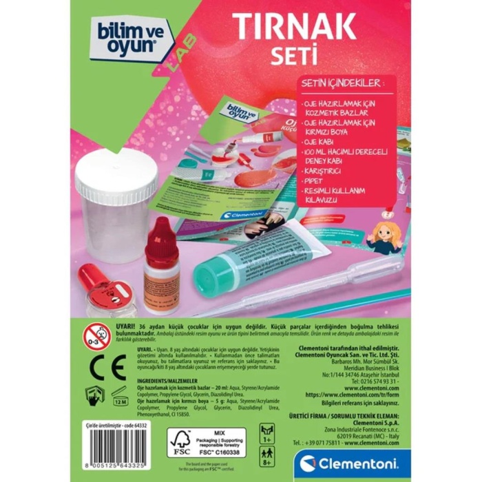 Nessiworld 64332 Bilim ve Oyun - Tırnak Seti +7 yaş