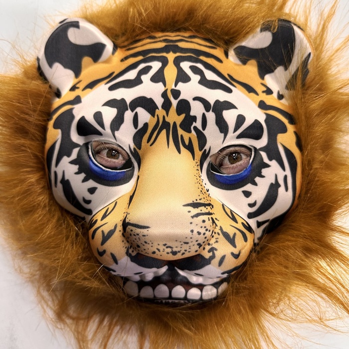 Kahverengi Yeleli Saçlı Peluş Aslan Maskesi Mega Peluş 23 No (4172)