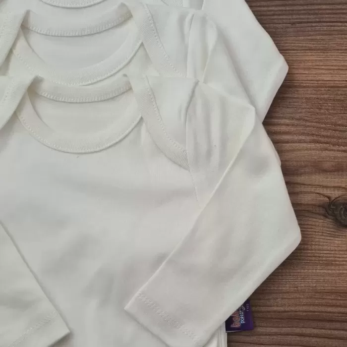 Unisex % 100 Pamuk Uzun Kol 3 Adet Bebek Ve Çocuk Body