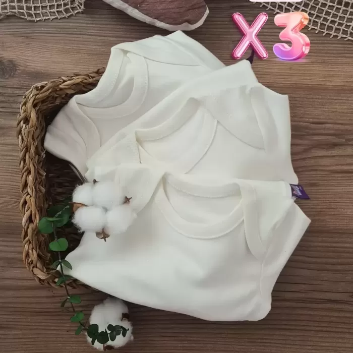 Unisex % 100 Pamuk Uzun Kol 3 Adet Bebek Ve Çocuk Body