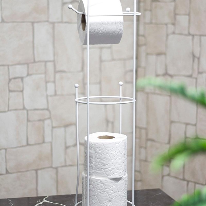 Ferforje Wc Tuvalet Kağıtlık Beyaz