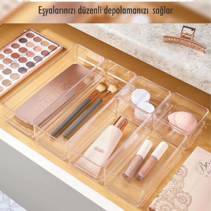 6 Parça Çekmece içi Modüler Düzenleyici & Organizer & Takı Kutusu