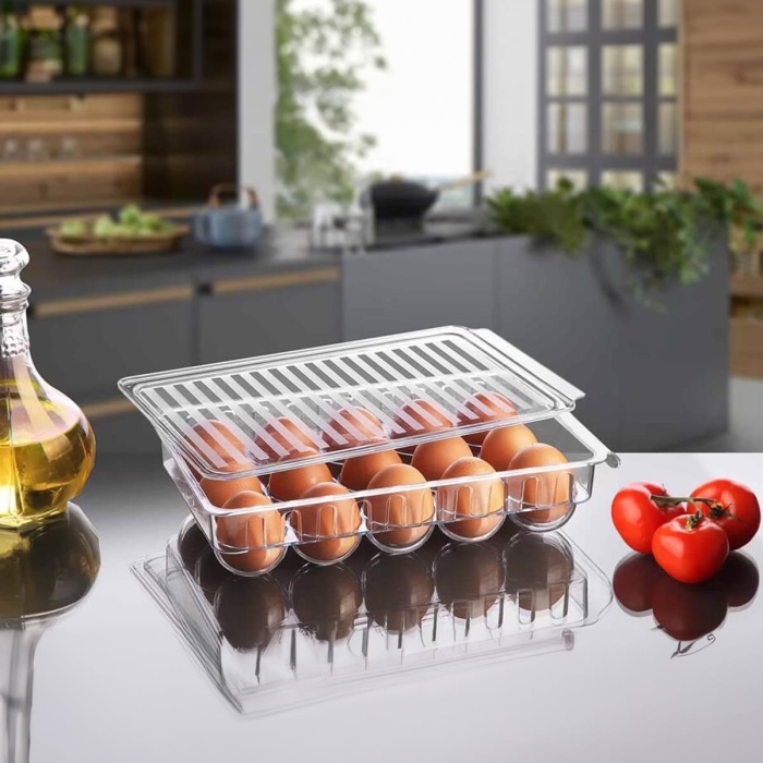 15 Li Buzdolabı Kapaklı Yumurtalık & Buzdolabı Organizeri