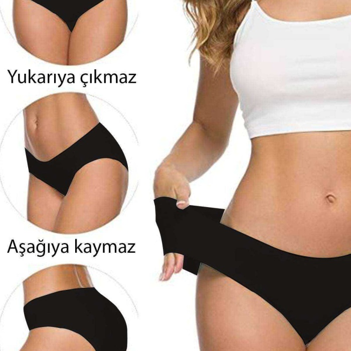 2 Adet Kadın Dikişsiz Lazer Kesim Esnek İz yapmayan Külot S1
