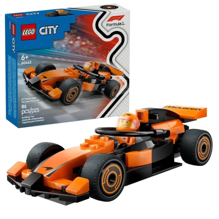 Nessiworld 60442 Lego City McLaren Yarış Arabalı F1 Sürücüsü 86 parça +6 yaş