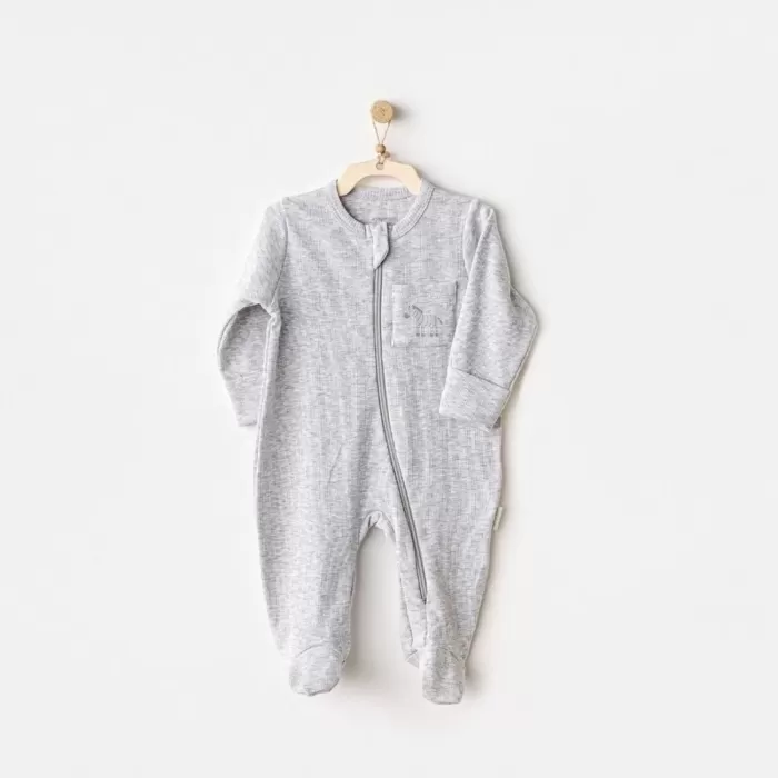Andywawa Ac25811 Romper Little King Bebek Tulum Grey