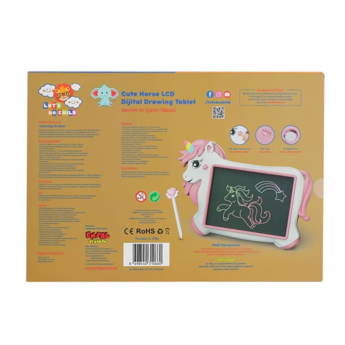 Nessiworld LC-31066 Sevimli At Çizim Tableti 10 inç -Lets be Child