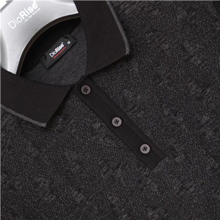 Erkek Polo Yaka Uzun Kol Slim Fit Triko - 189304 - Siyah