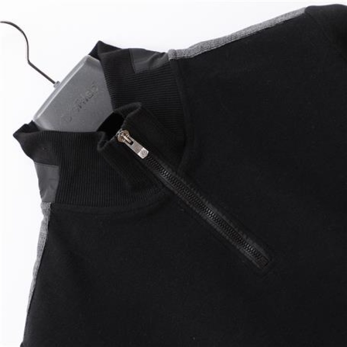Uzun Kol Yarı Fermuarlı Erkek Sweat - PPS-4205 - Siyah