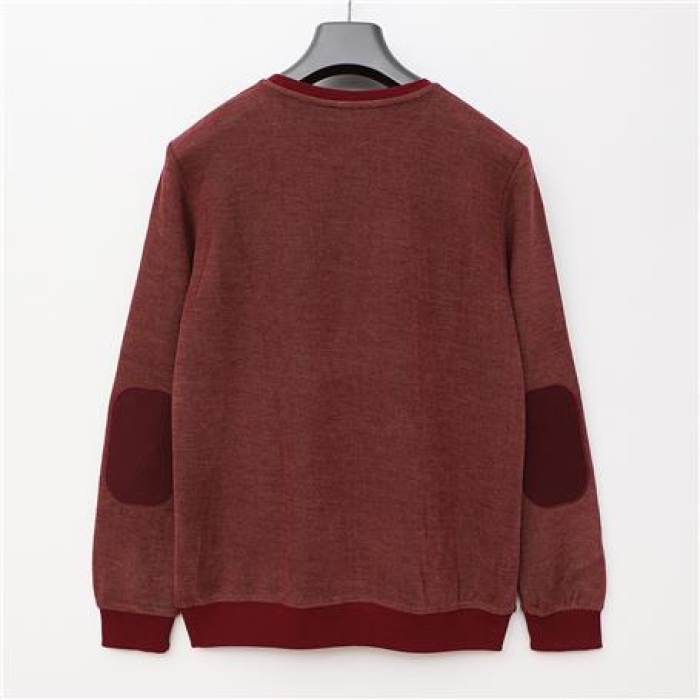 Erkek Uzun Kol Bisiklet Yaka Sweat - DIK-3701 - Bordo
