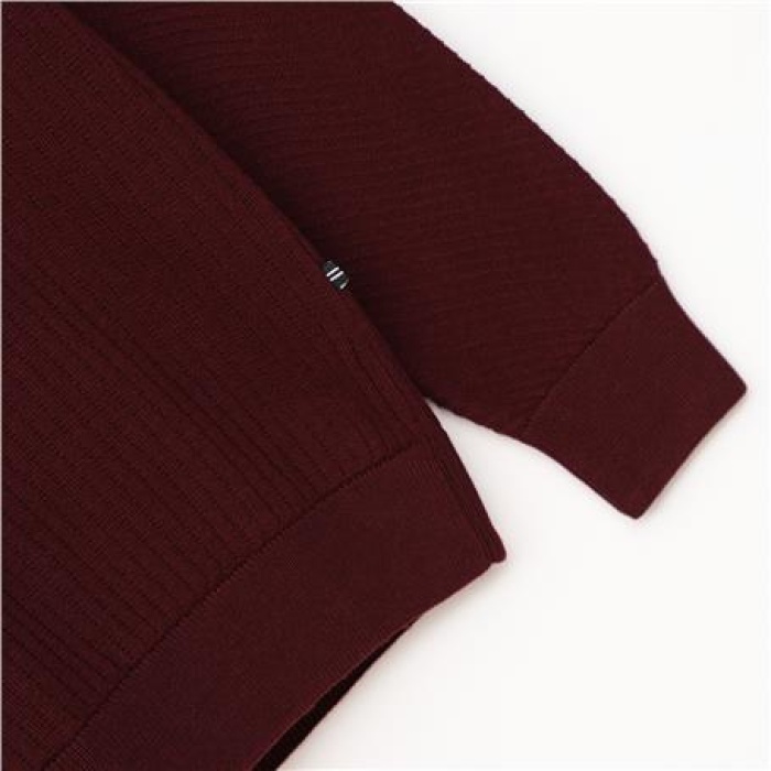 Erkek Uzun Kol Bisiklet Yaka Sweat - 180909 - Koyu Bordo