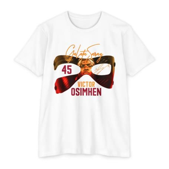 0Simhen Maske Baskılı T-Shırt- OBT1000 - Beyaz