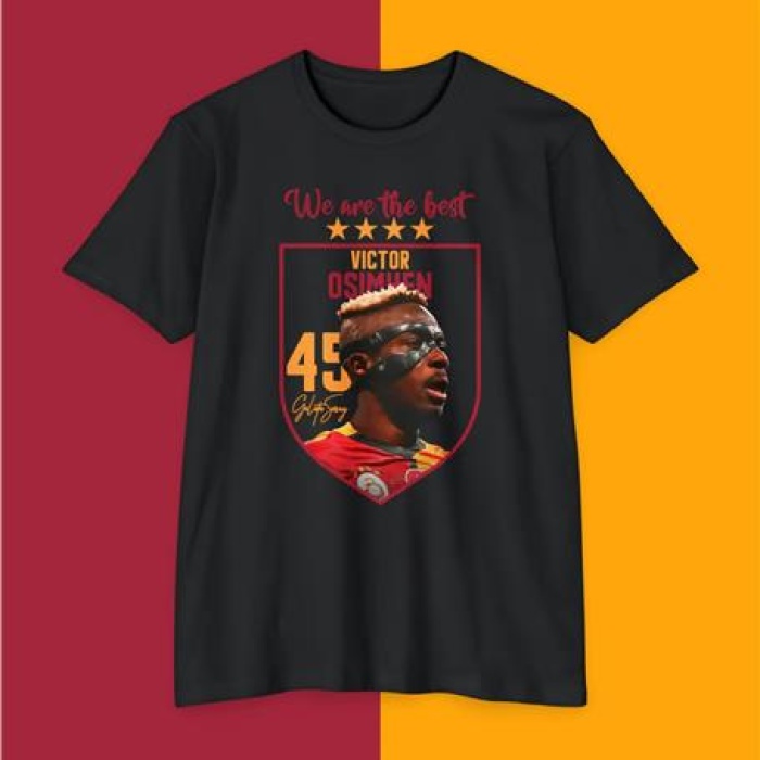 Kalkan Maske Baskılı Tişört / T-Shirt Gaıasaray- osik0001 - Siyah