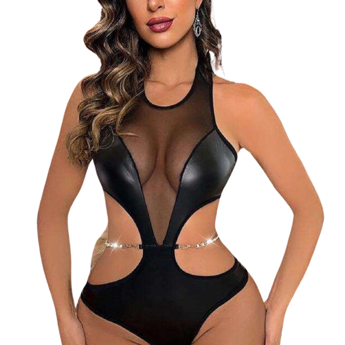 Kadın Babydoll Fantezi Harness Erotik  Kıyafet 2041 Siyah - Royaleks