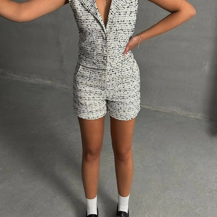 Yelekli şort takım