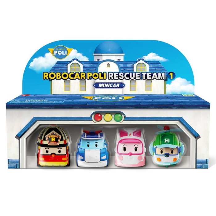 Nessiworld POLI MRT-760 Robocar Poli Mini Kasabanın Kurtarma Araçları 4lü Set