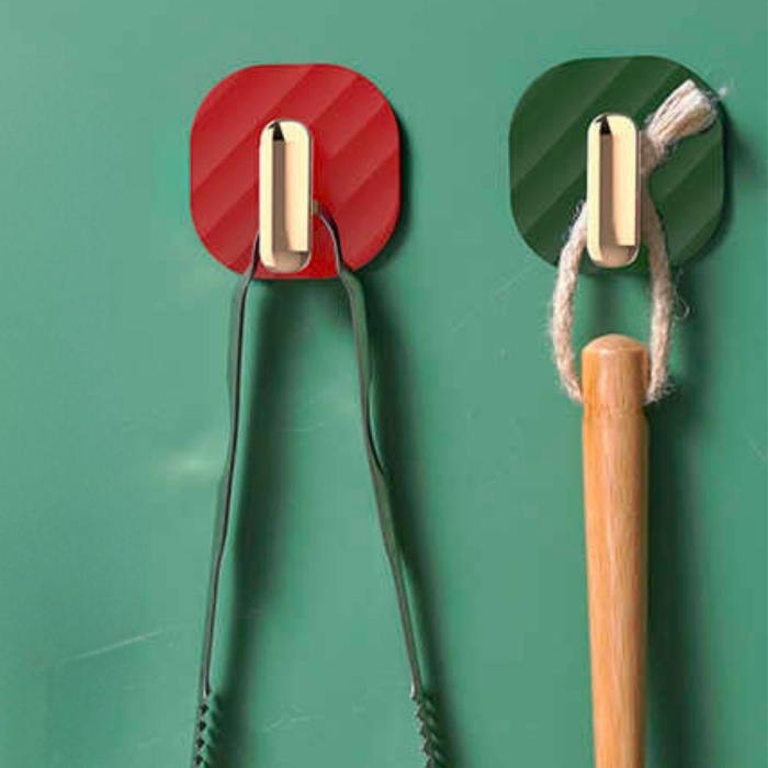 2li Yapışkanlı Retro Askılık Dolap Kapak Kulpu Yeşil (4172)