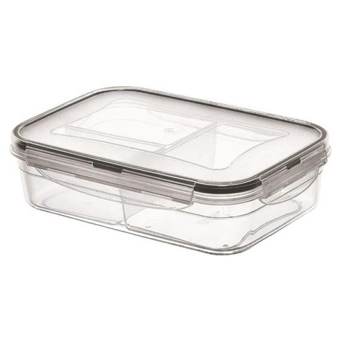 3 Bölmeli Kilitli Kapaklı 1 Litre Erzak Saklama Kabı LC-510 (4172)
