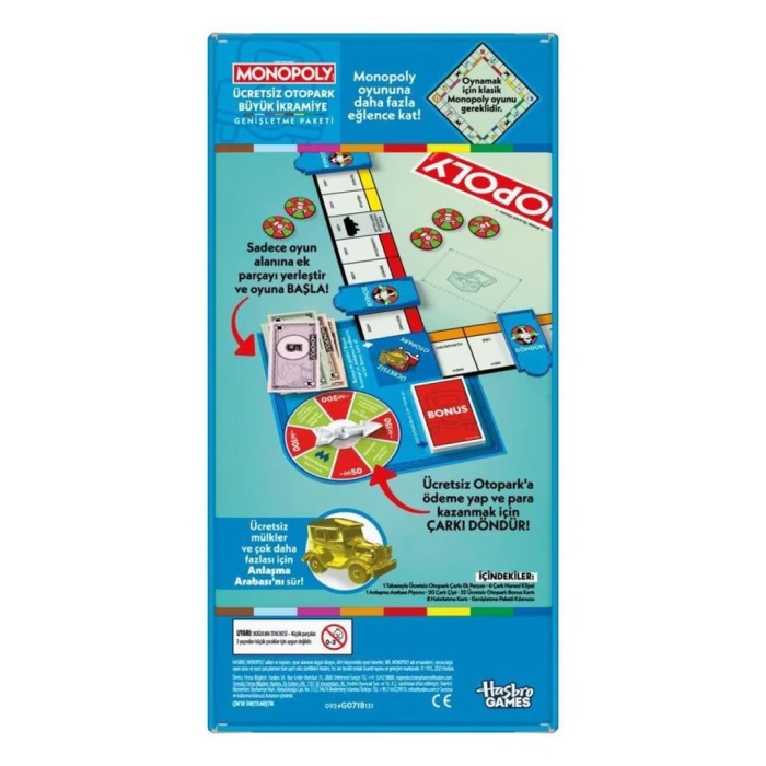 Nessiworld G0718 Monopoly Ücretsiz Otopark İkramiyesi - Genişletme Paketi