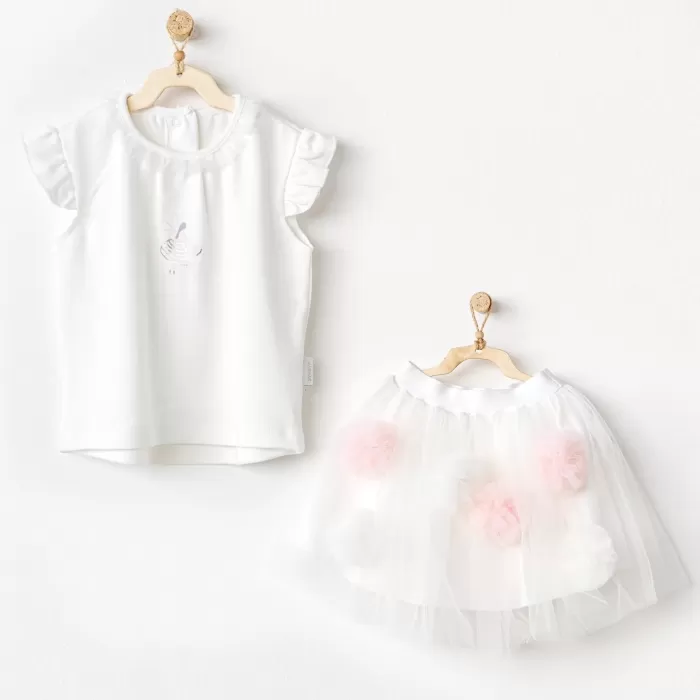 Andywawa Ac24503 Petit Love 2li Bebek Takım Ekru