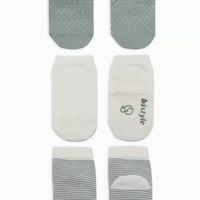 Puanlı Kaymaz Penye Soket Çorap 3lü Bs10108 Nil