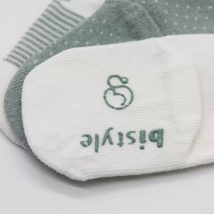 Puanlı Kaymaz Penye Soket Çorap 3lü Bs10108 Nil