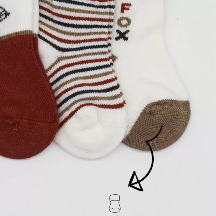 3lü Penye Soket Çorap Bs10109 Kiremit