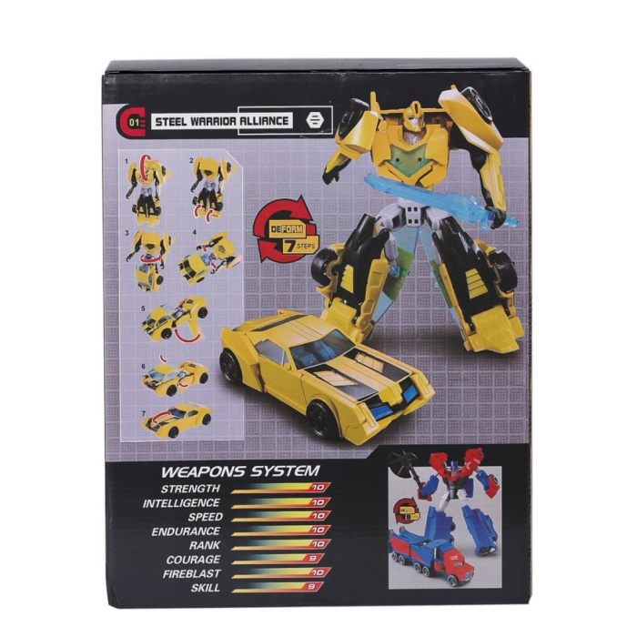 NessiWorldLJ1651 Metal Gövdeli Dönüşebilen Robot -Gepettoys