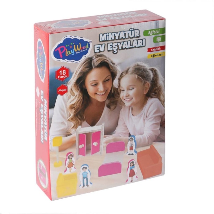 HediyeCantam ONY-407 Ahşap Minyatür Ev Eşyaları -Onyıl Oyuncak