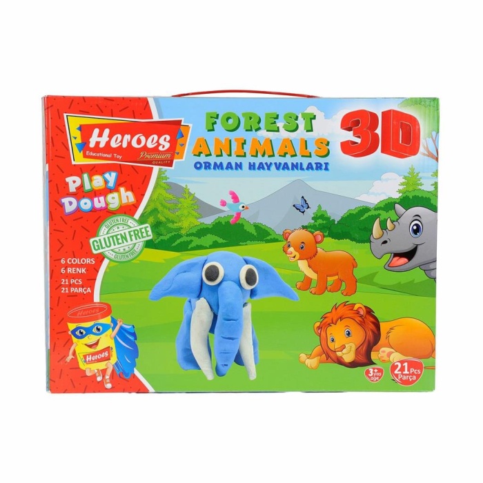 HediyeCantam ERN-571 Heroes 3D Orman Hayvanları Seti - Eren Eğitici Oyuncak
