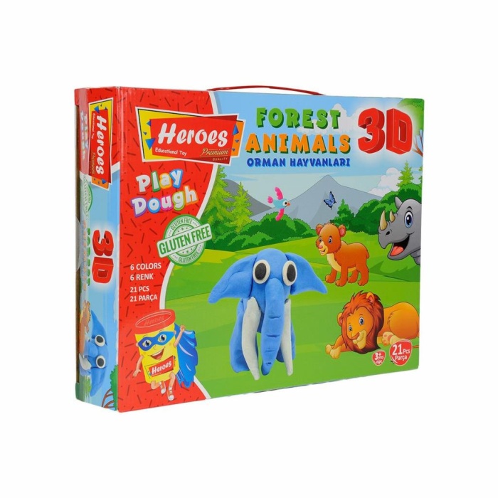 HediyeCantam ERN-571 Heroes 3D Orman Hayvanları Seti - Eren Eğitici Oyuncak