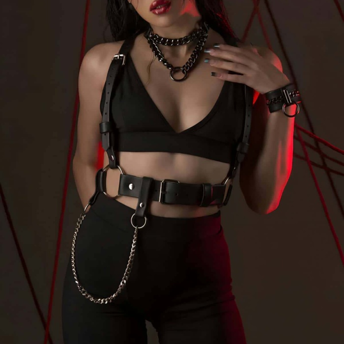 Fantazi Deri Omuzdan Askılı Harness - Brf1266