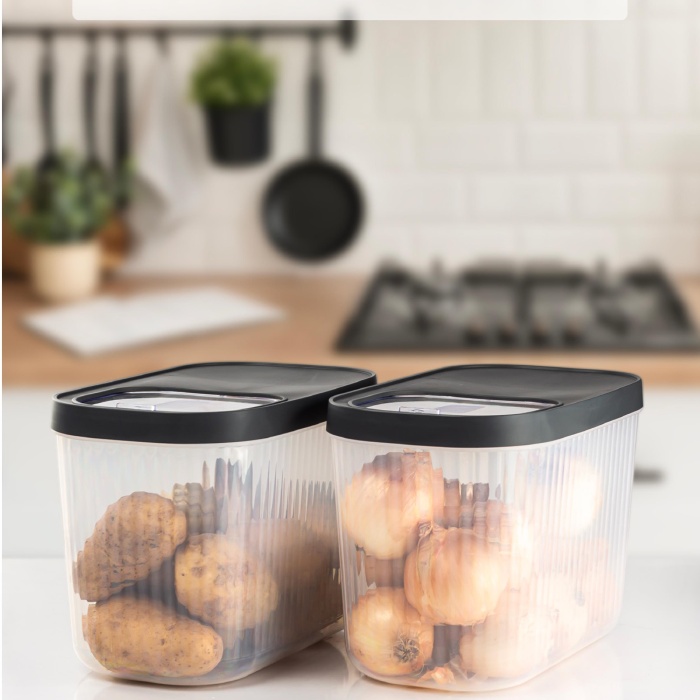 2Li 10 LT Multibox Kayar Kapaklı Saklama Kabı & Erzak Kabı & Toz Ve Tablet Deterjan Kutusu