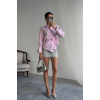 ÇİZGİLİ POPLİN KRUVAZE BAĞLAMALI GÖMLEK - Pembe
