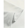 Baskılı Oversize Bisiklet Yaka T-shirt - Beyaz