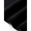 Baskılı Oversize Bisiklet Yaka T-shirt - Siyah