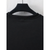 Baskılı Oversize Bisiklet Yaka T-shirt - Siyah
